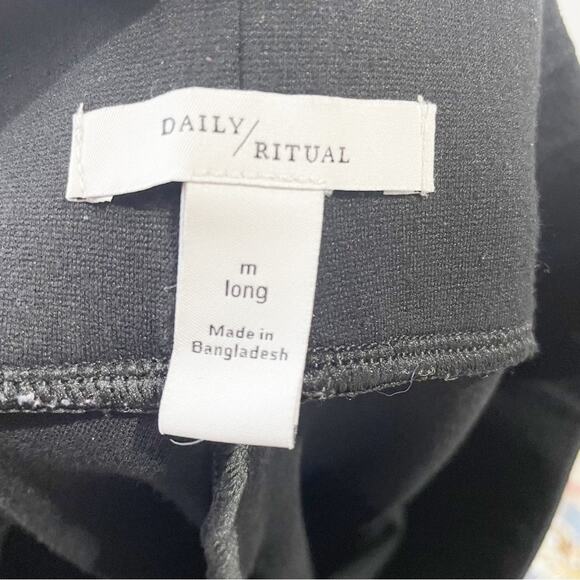 Daily Ritual Black Leggings Medium Long - Picture 3 of 5
